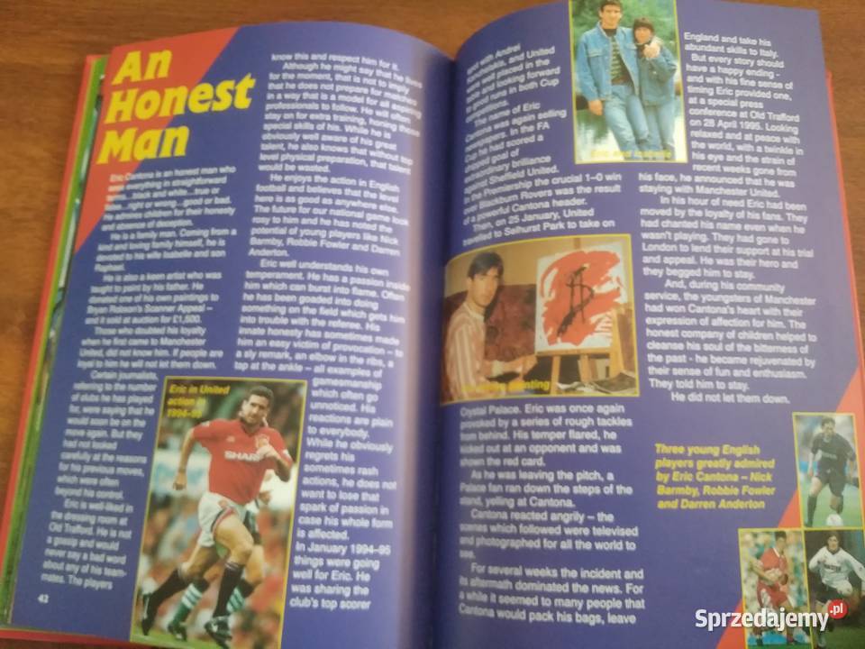 Eric Cantona Annual 19956 książka Manchester Pozostałe pomorskie Kwidzyn
