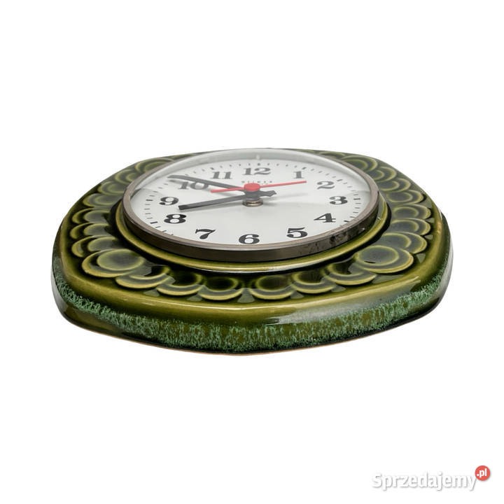 Ceramiczny zielony zegar ścienny Weimar Niemcy mazowieckie Warszawa sprzedam