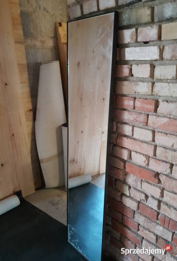 Duże lustro loft 169x50 stalowa rama surowa stal