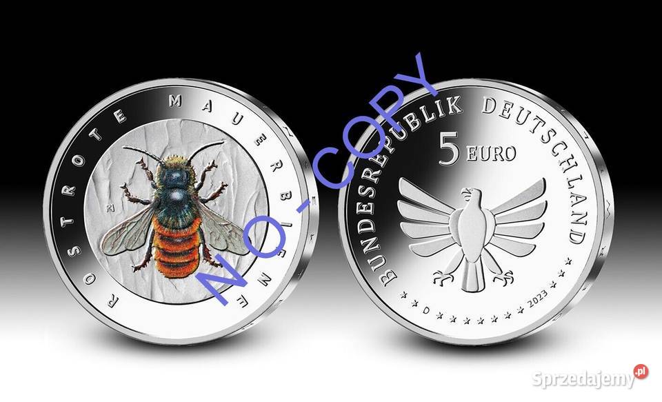5 Euro Niemcy - 2023r - Pszczoła Murarka -Kolor- Nowość