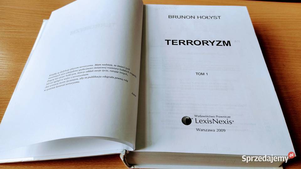 Terroryzm T 1 Brunon Hołyst Książki naukowe i popularnonaukowe Książki naukowe i popularnonaukowe Gdańsk