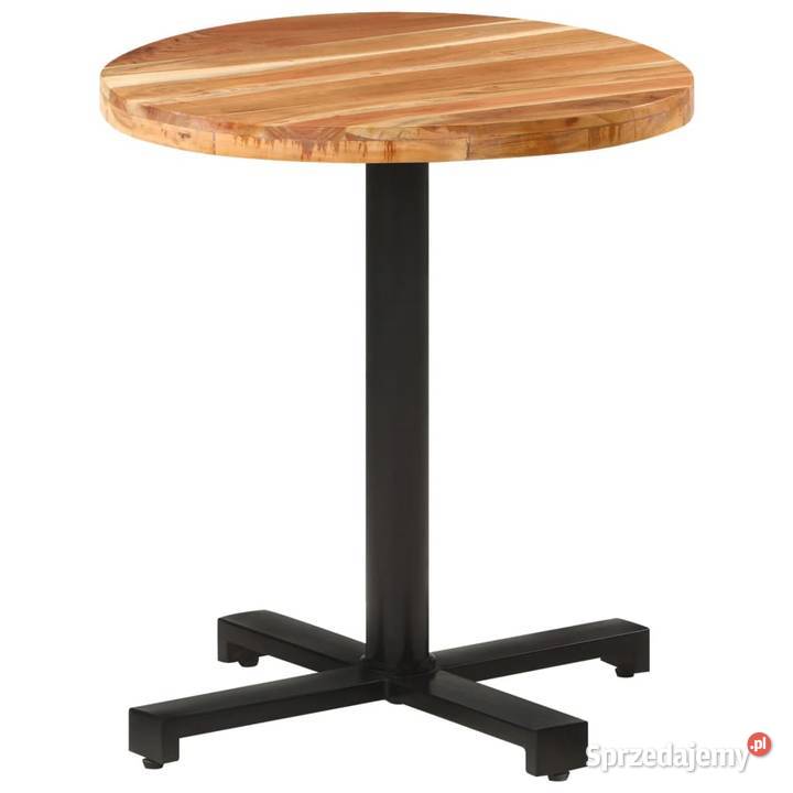 vidaXL Okrągły stolik bistro, Ø70x75 cm, lite drewno akacjow
