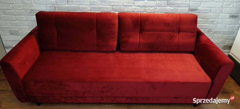 Kanapa welurowa 195x142 Płock sprzedam