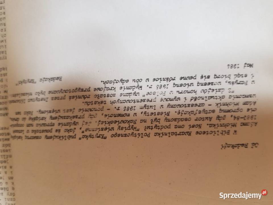 Z dziejów honoru w Polsce Adam Michnik WYPISY miękka