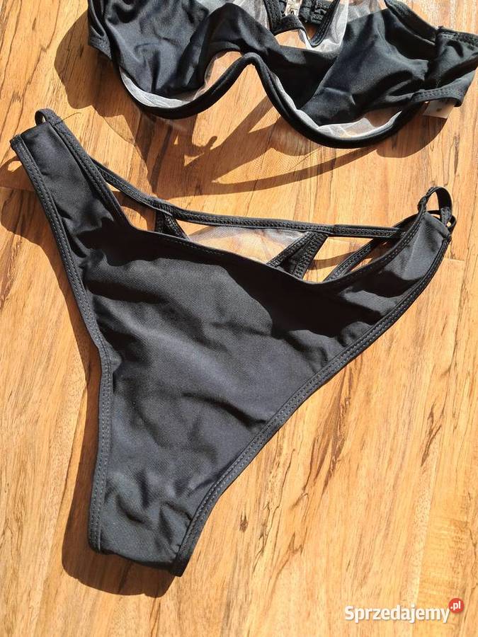 nowy czarny strój kąpielowy rozmiar brak metki Stroje kąpielowe Sandomierz sprzedam