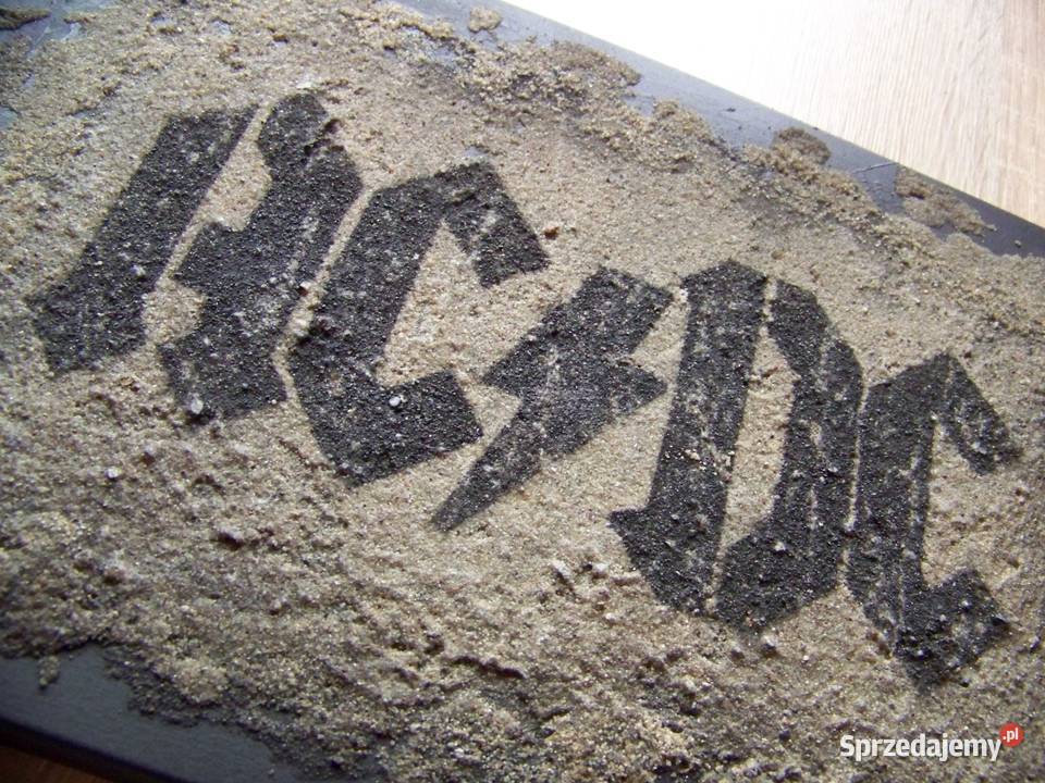 ACDC Malowany ręcznie obraz na piaskowym tle Sandomierz sprzedam