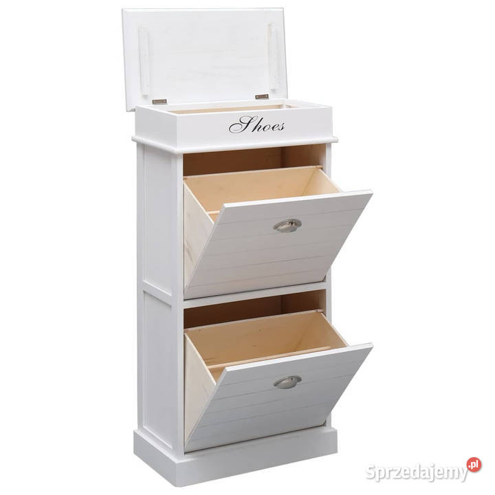 Szafka na buty biała 50 x 28 x 98 drewno Warszawa