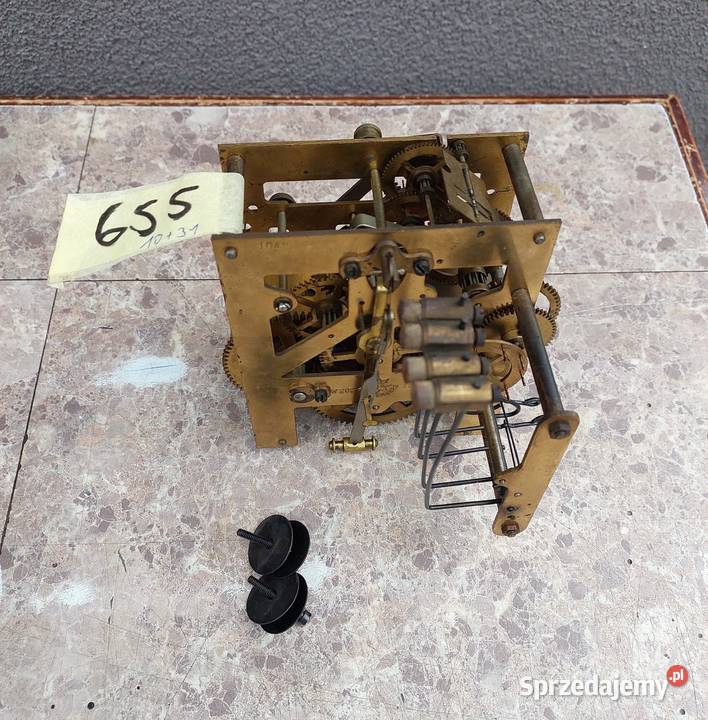 655 Mechanizm starego zegara ściennego Junghans Antyki Tczew