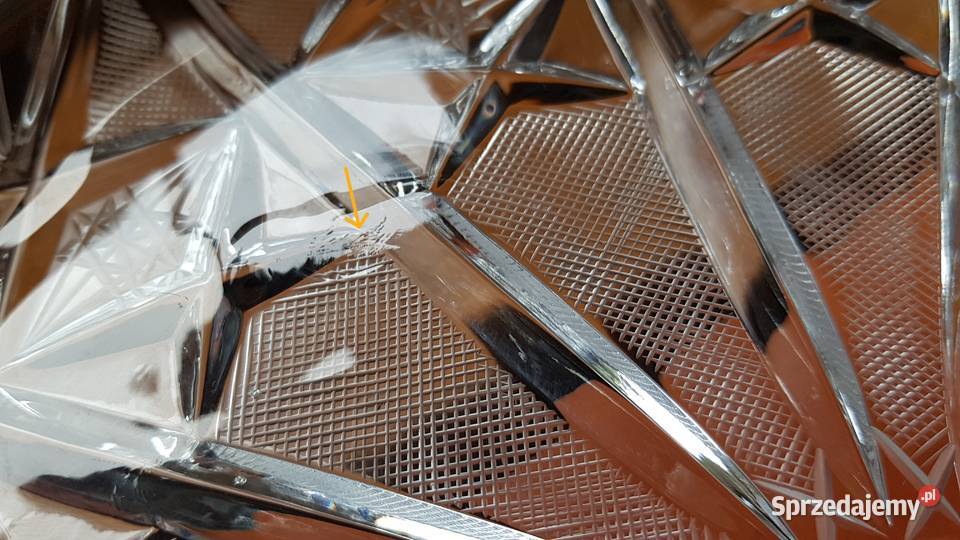 Kryształowa patera taca Hefra PRL śląskie