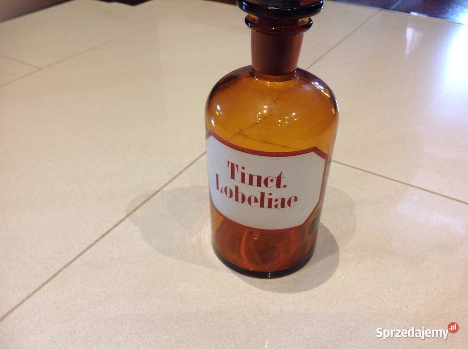 Butelka Szklana Apteczna Stara Sygnowana Szkło Porcelana i szkło Nowa Sól