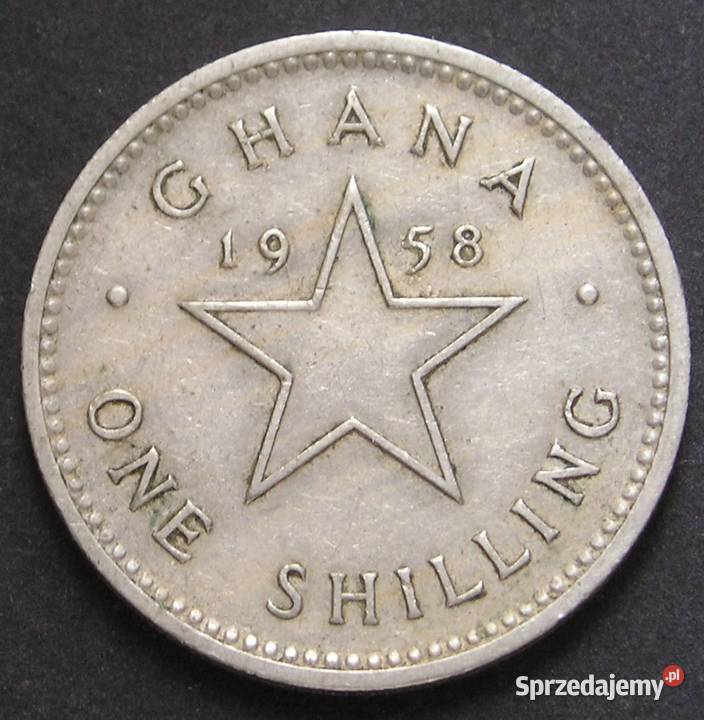 GHANA 1 SHILLING 1958 KWAME NKRUMAH STAN 2 łódzkie Łódź sprzedam