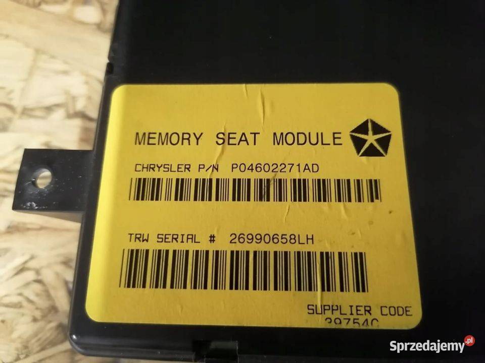 Moduł Sterownik Fotela Chrysler 300M P04602271AD Pleszew