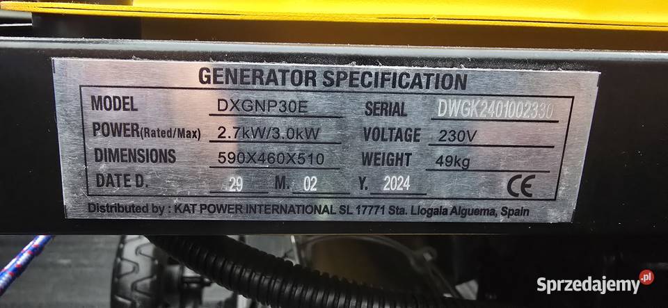 Agregat prądotwórczy o niskim zużyciu benzyny