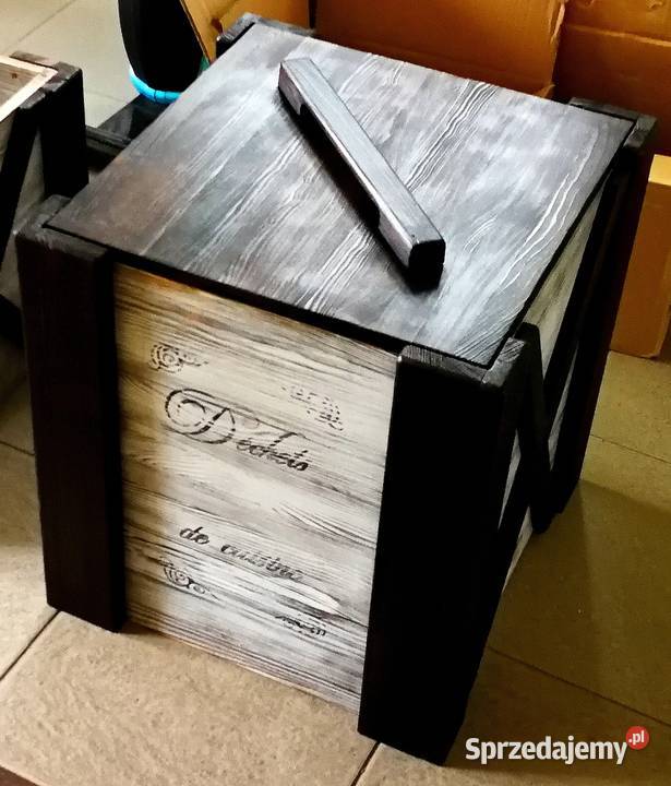 Kosz na śmieci skrzynka na drewno na drobiazgi Radków