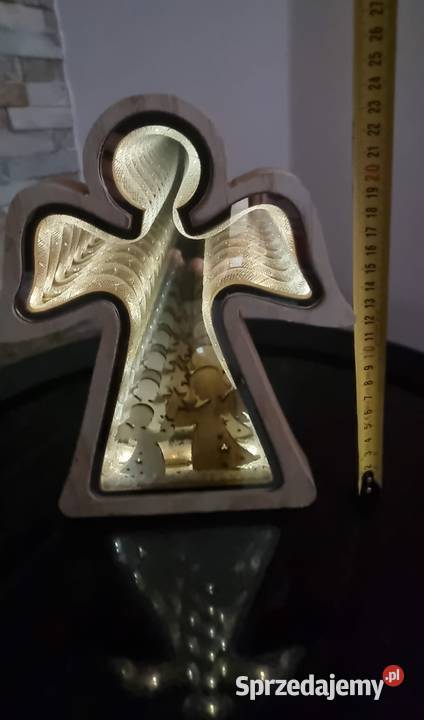 Aniołek drewniany led Katowice