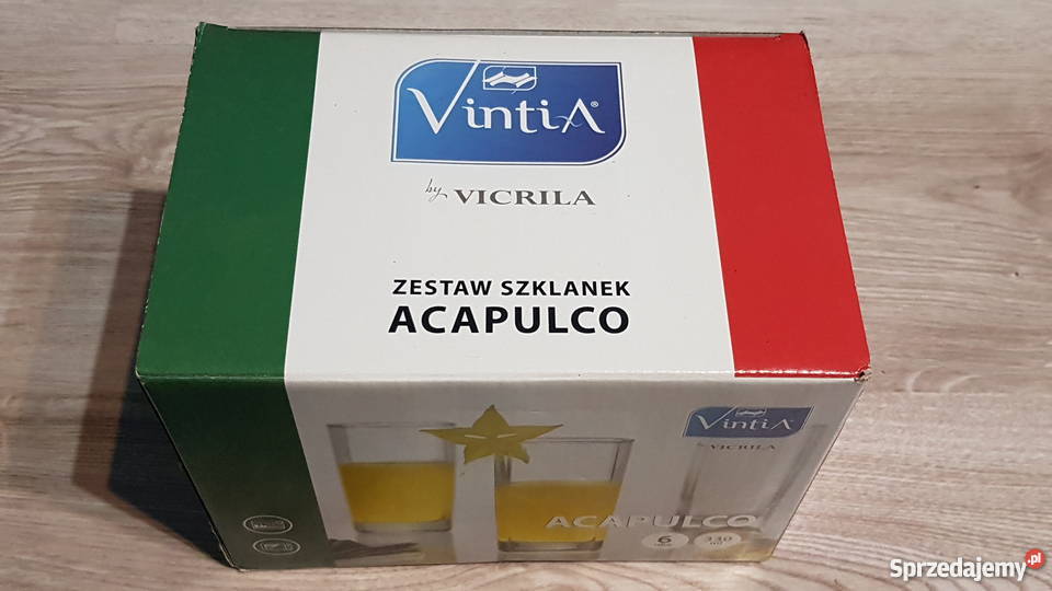 Zestaw 6 szklanek Vintia Vicrila Acapulco 300ml Akcesoria kuchenne Wieliczka