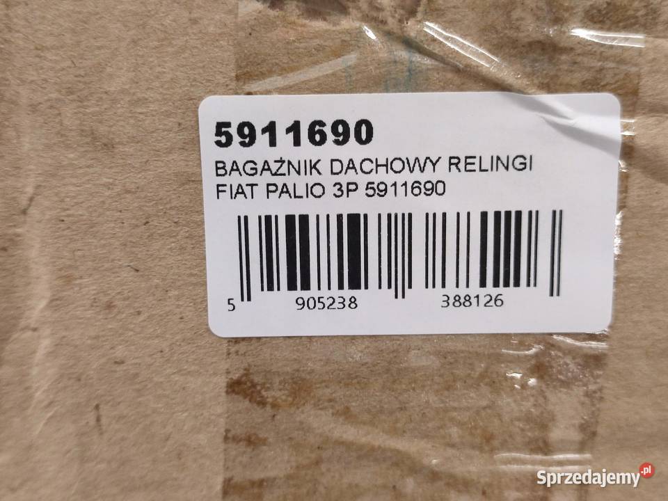 BAGAŻNIK DACHOWY RELING FIAT PALIO 3D 19952011 Bagażniki