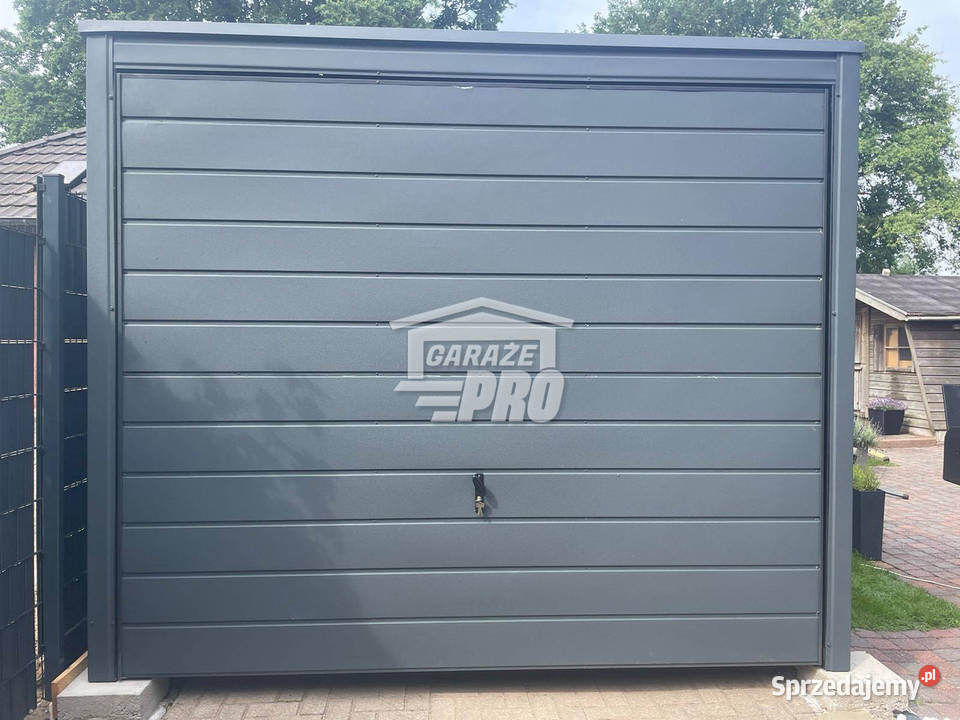 Garaz blaszany 3x8 brama uchylna drzwi antracyt mazowieckie Radom