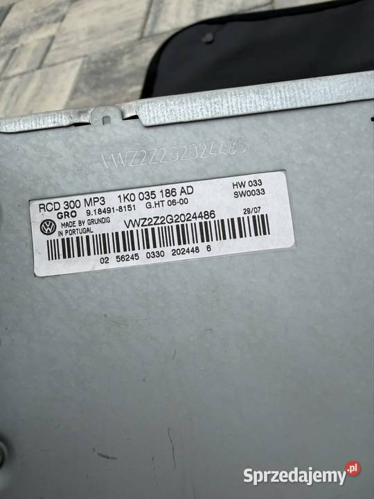Radio VW RCD300 100 sprawne z demontażu mazowieckie Ostrów Mazowiecka
