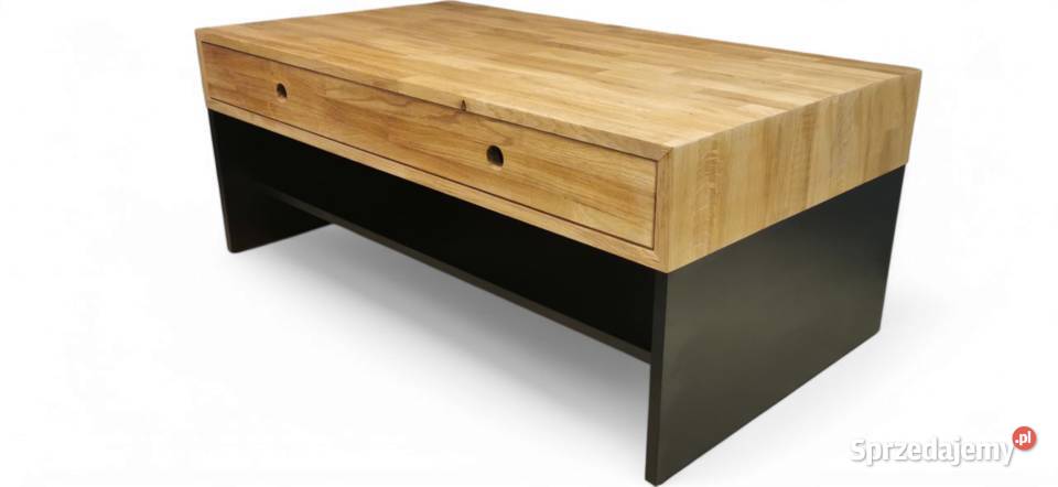 Stolik Kawowy NOWY LOFT DRZEWO Dębowe Czarny