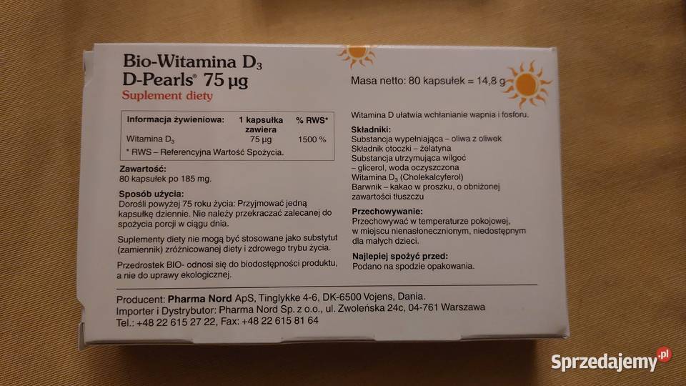 BioWitamina D3 DPearls 80 kaps Pkarma Nord Kraków