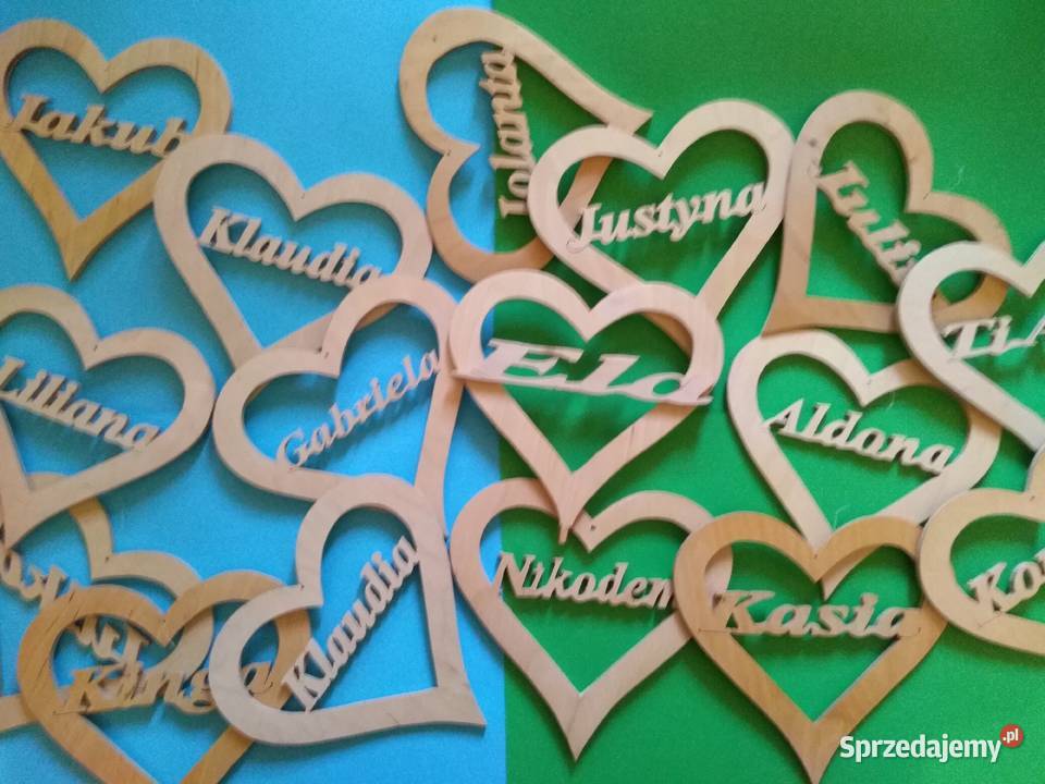 Serce na walentynki z wybranym imieniem prezenty Bydgoszcz