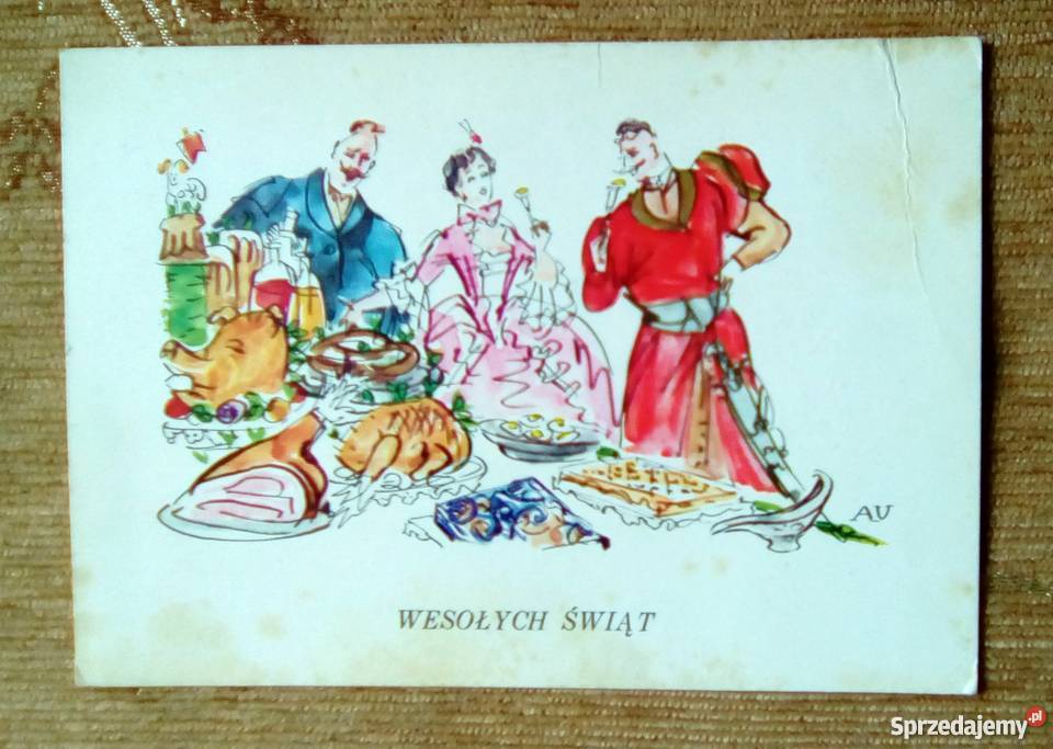 WESOŁYCH ŚWIĄT RYSUNEK ANTONIEGO UNIECHOWSKIEGO Piszczac sprzedam