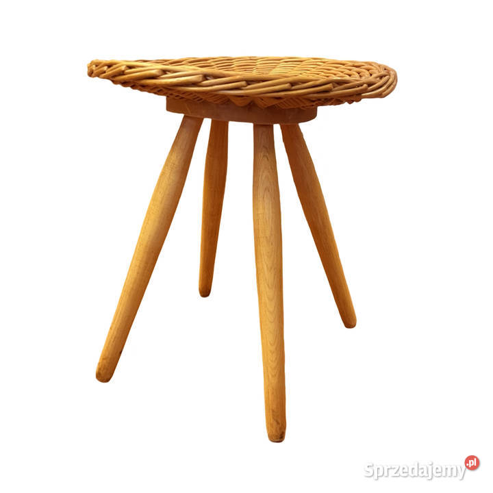 Taboret rattanowy proj J Kalous luv Warszawa