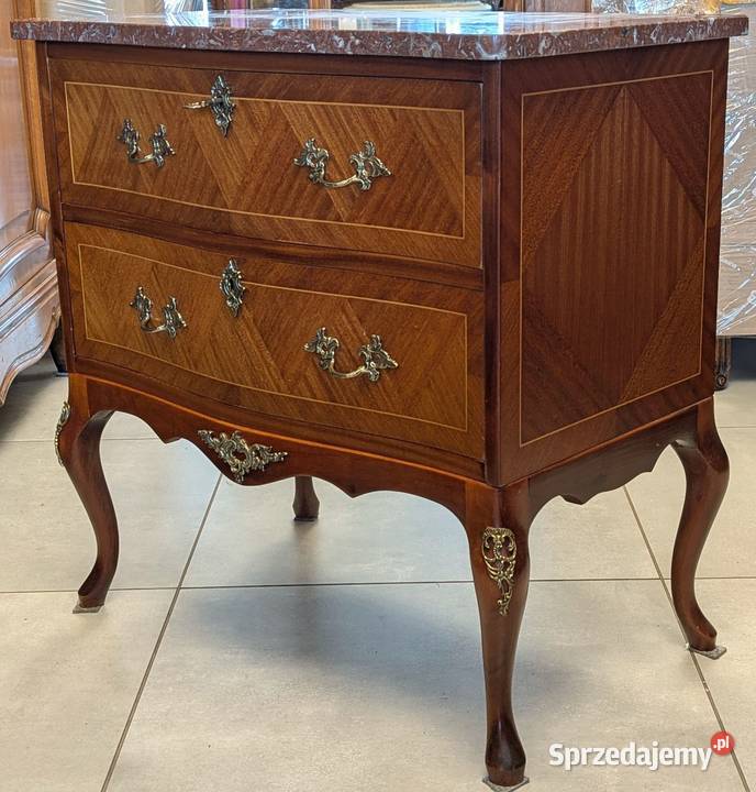 Piękna komoda intarsjowanasklep Dąbrowa Górnicza Antyki, Sztuka, Kolekcje