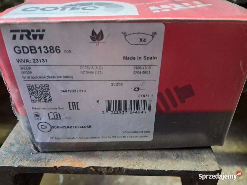 Klocki hamulcowe vw golf 4 i inne osobowe Bogoria