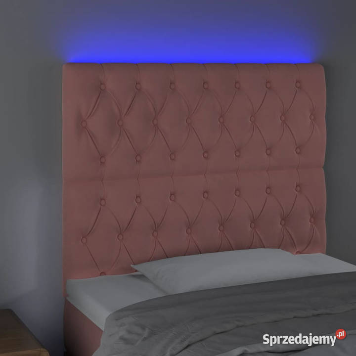 Zagłówek do łóżka z LED różowy 90x7x118128 Ramy i stelaże Warszawa