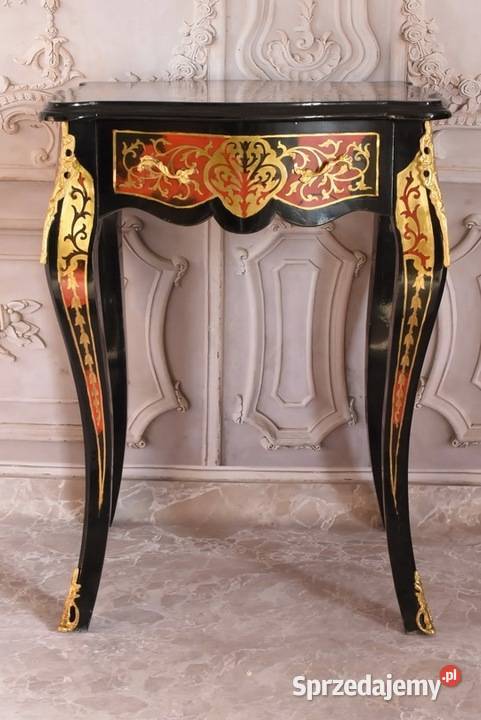 Pałacowy Stolik Stół Boulle Drewno Brąz Pomocnik Kraków