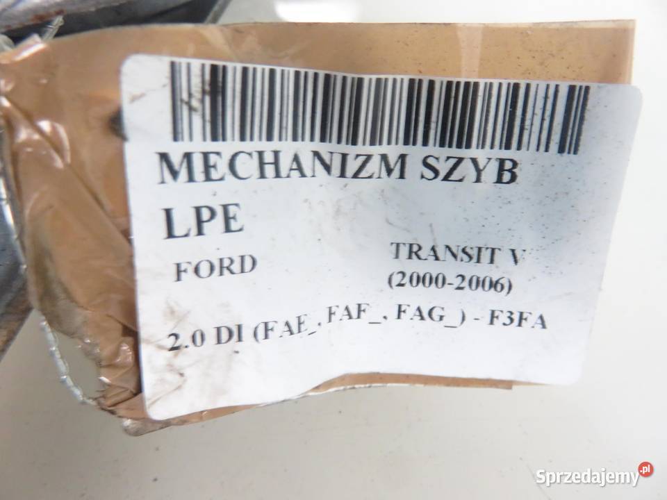 PODNOŚNIK SZYBY LEWY PRZEDNI FORD TRANSIT V Mechanizmy opuszczania szyb