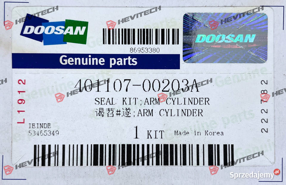 Komplet uszczelnień 40110700203A Doosan Gądki