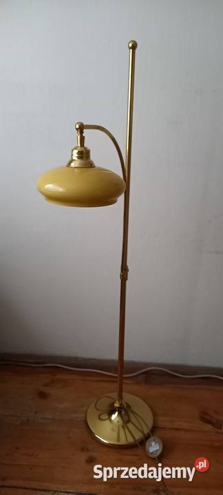 Mosiężna lampa podłogowa z ruchomym ramieniem Skierniewice