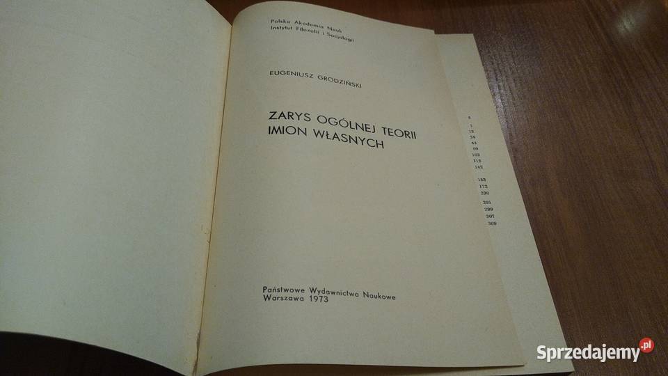 Zarys ogólnej teorii imion własnych Eugeniusz miękka