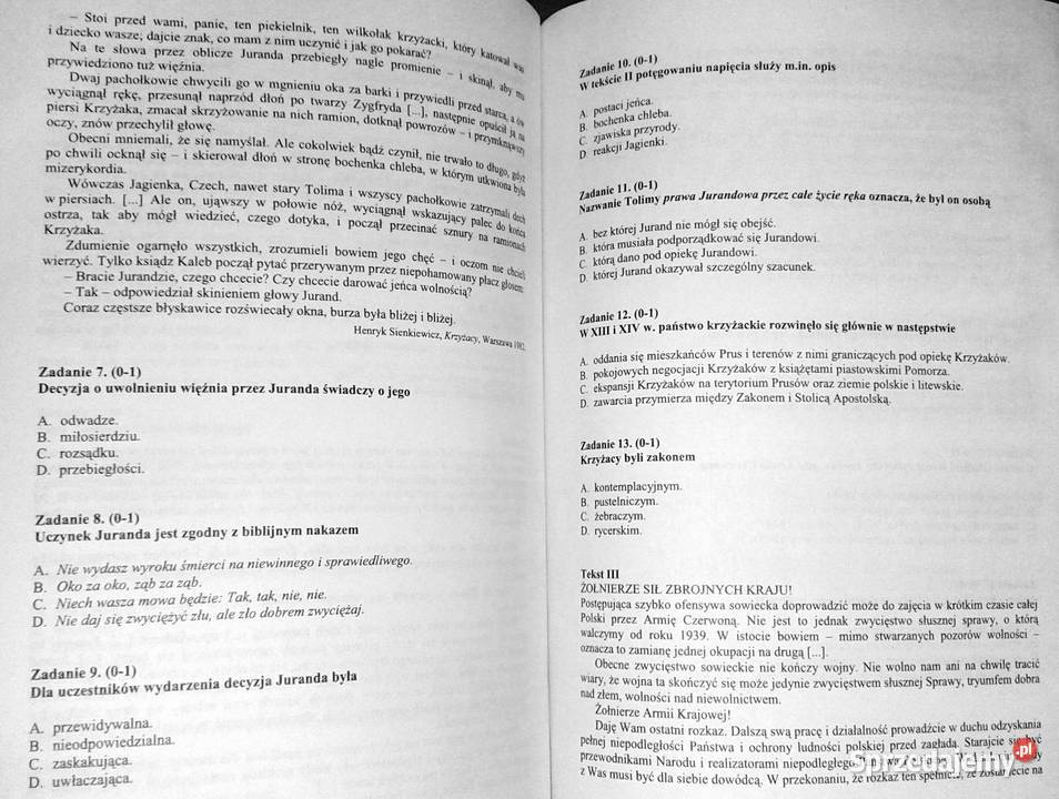 Egzamin Gimnazjalny Blok Humanistyczny Pozostałe Chełm sprzedam