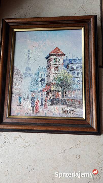 Burnett obraz olejny Paryż Malarstwo sprzedam