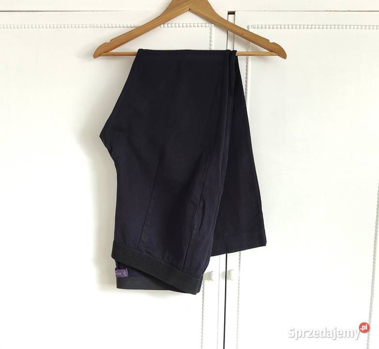 Spodnie Mango Violeta 46 3XL granatowe proste