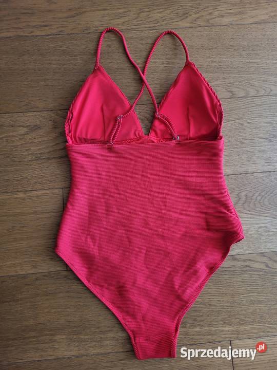 Czerwony jednoczęściowy strój kąpielowy Liszki