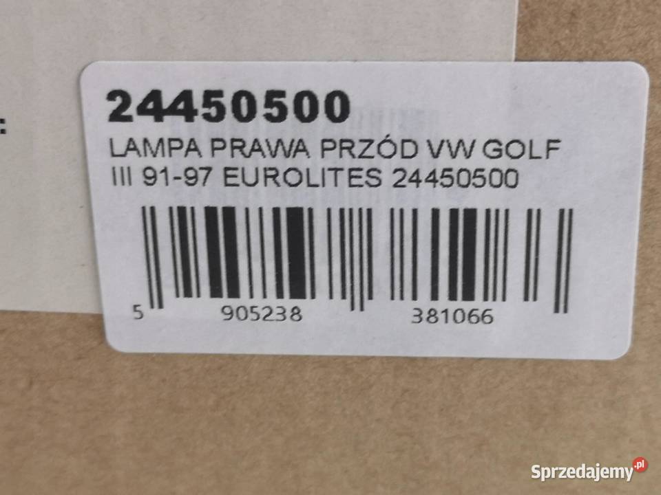 LAMPA PRAWY PRZÓD VW GOLF III 19911997 NOWA lubelskie