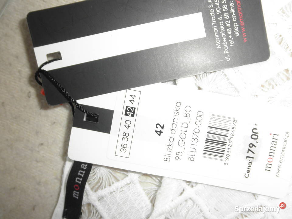 Bluzka koronkowa frmy Monnari biały Bluzki i koszule Gdańsk