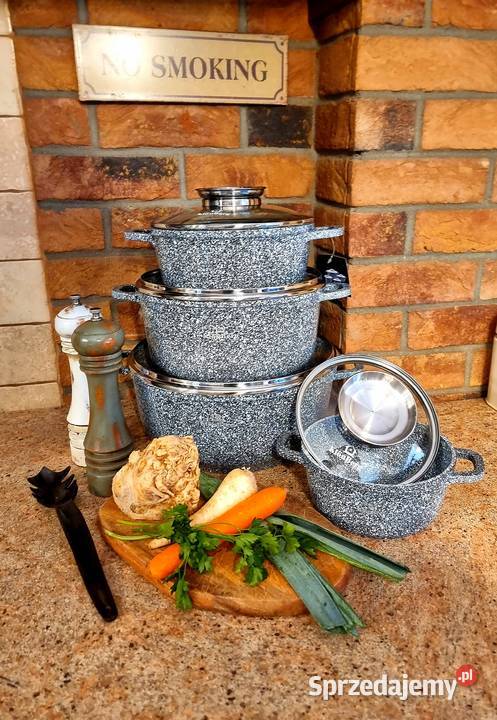 209 Garnki marmurkowe Klonberg szare i czarne Zabrze