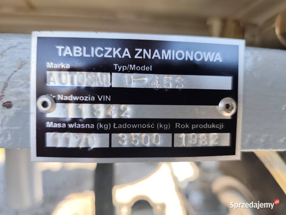 Przyczepa wywrotka Autosan D45 lubelskie Wirkowice Pierwsze