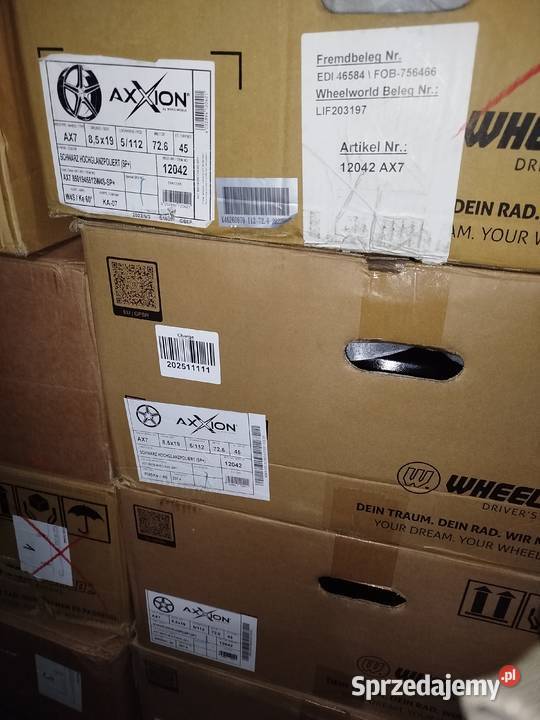 F375Alufelgi Nowe 19 5x112 Et45 Vw Skoda Audi Bąków