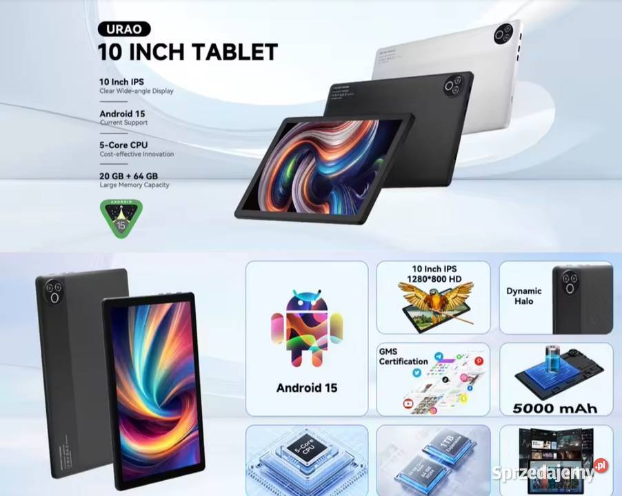 Tablet 10 Android 15 IPS Komputery i Akcesoria małopolskie Chrzanów