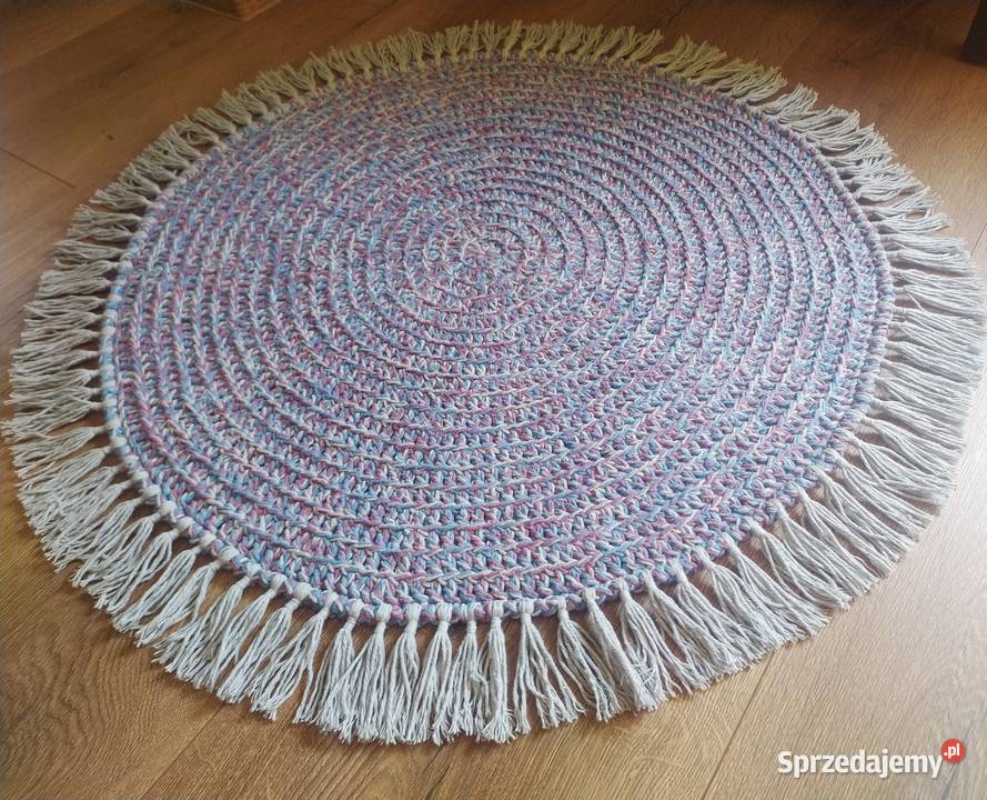 Dywan okrągły bawełna Boho Nowy bawełna Brodnica