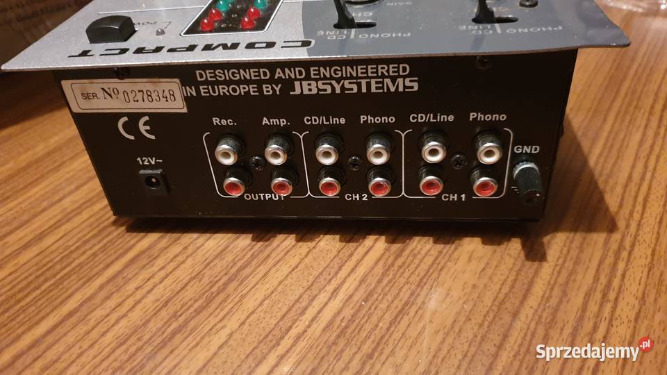 Mikser dwukanałowy Compact JBSystem mixer DJ