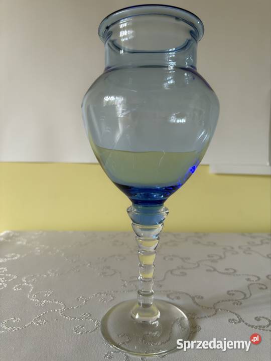 Szklany Wazon Kielich Świecznik na Stopce Czerwionka-Leszczyny sprzedam
