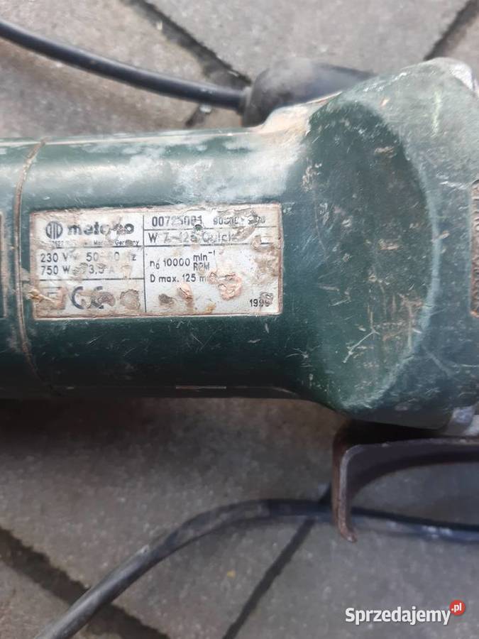 Szlifierka kątowa Metabo W7125 quick 1999 r Szlifierki kątowe